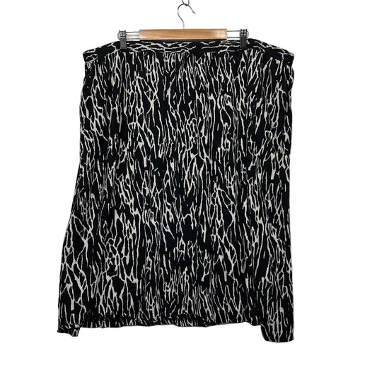 Autograph Black/White Animal Print Cotton Skirt - Size 26