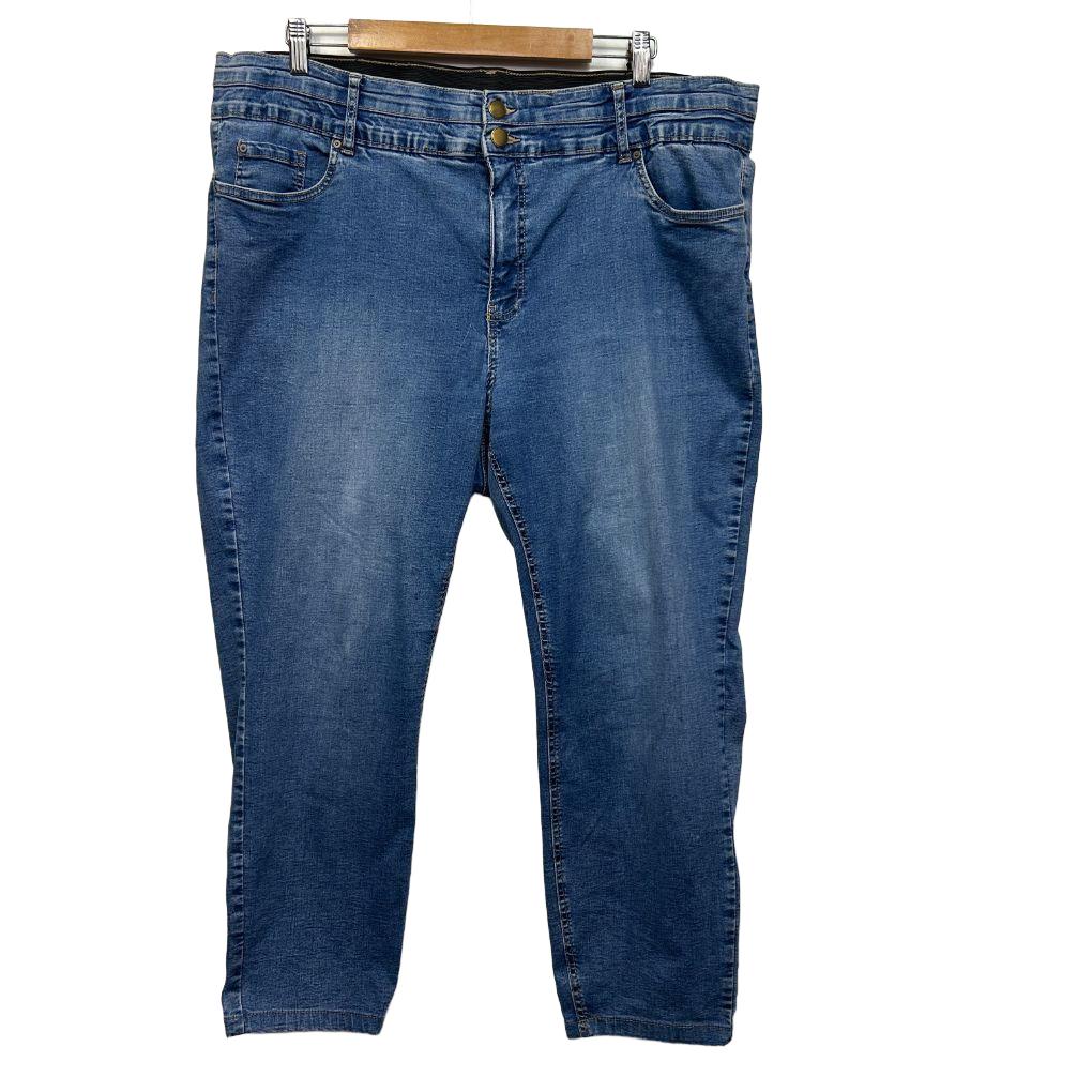 Autograph Blue Cotton Jeans - Size 22