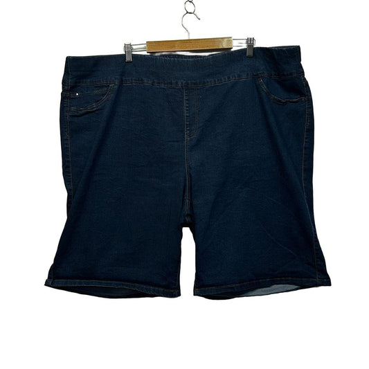 Autograph Blue Plus Size Denim Shorts - Size 28