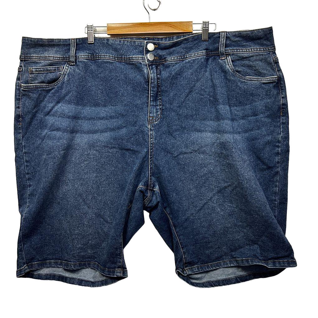 Autograph Blue Plus Size Denim Shorts - Size 30