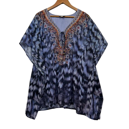 Autograph Blue Print Kaftan - Size 14
