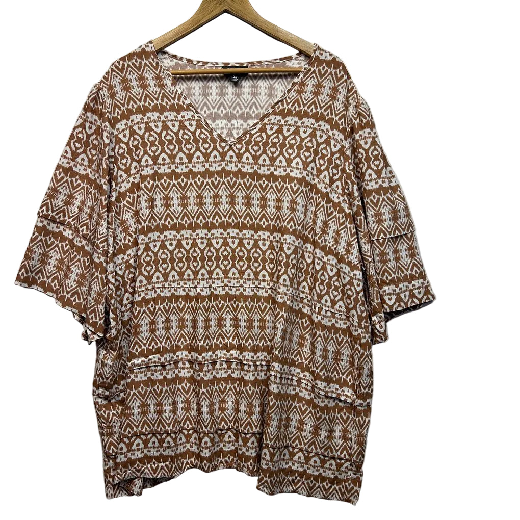 Autograph Brown Print Top - Size 22