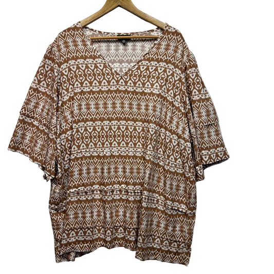 Autograph Brown Print Top - Size 22
