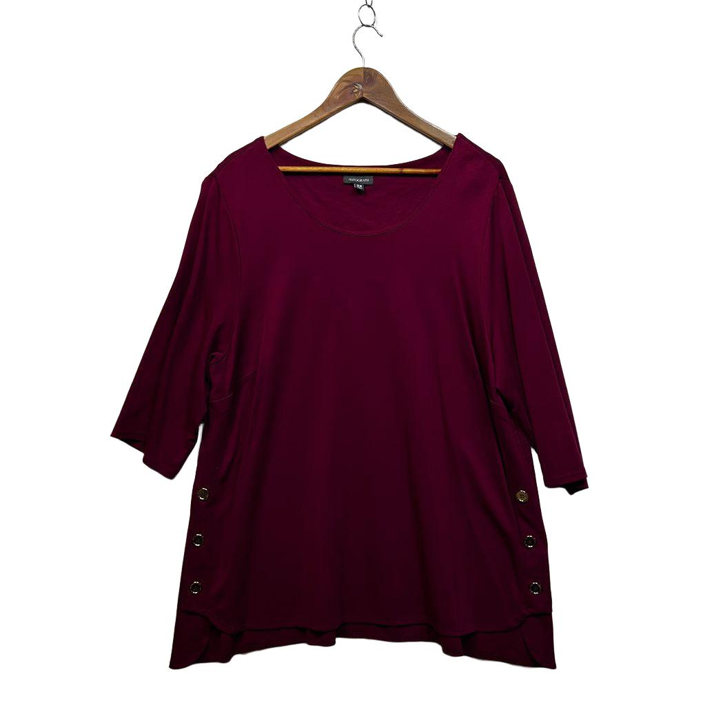 Autograph Burgundy Plus Size Top - Size 20