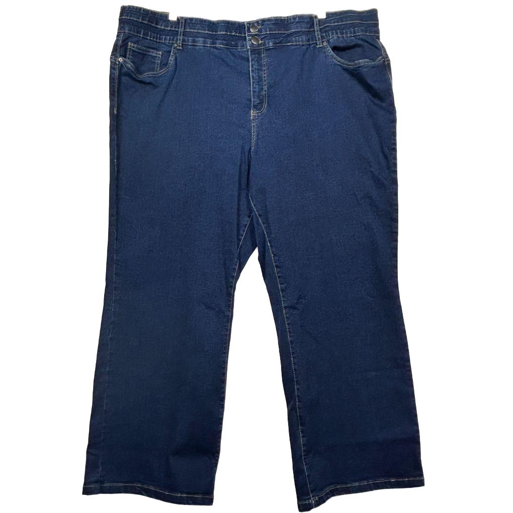 Autograph Dark Blue Cotton Bootcut Jeans - Size 26
