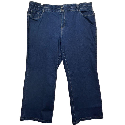 Autograph Dark Blue Cotton Bootcut Jeans - Size 26