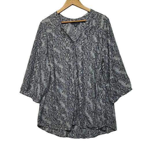 Autograph Grey Animal Print Top - Size 22