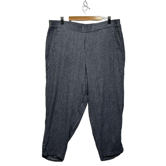 Autograph Grey Plus Size Linen Pants - Size 20