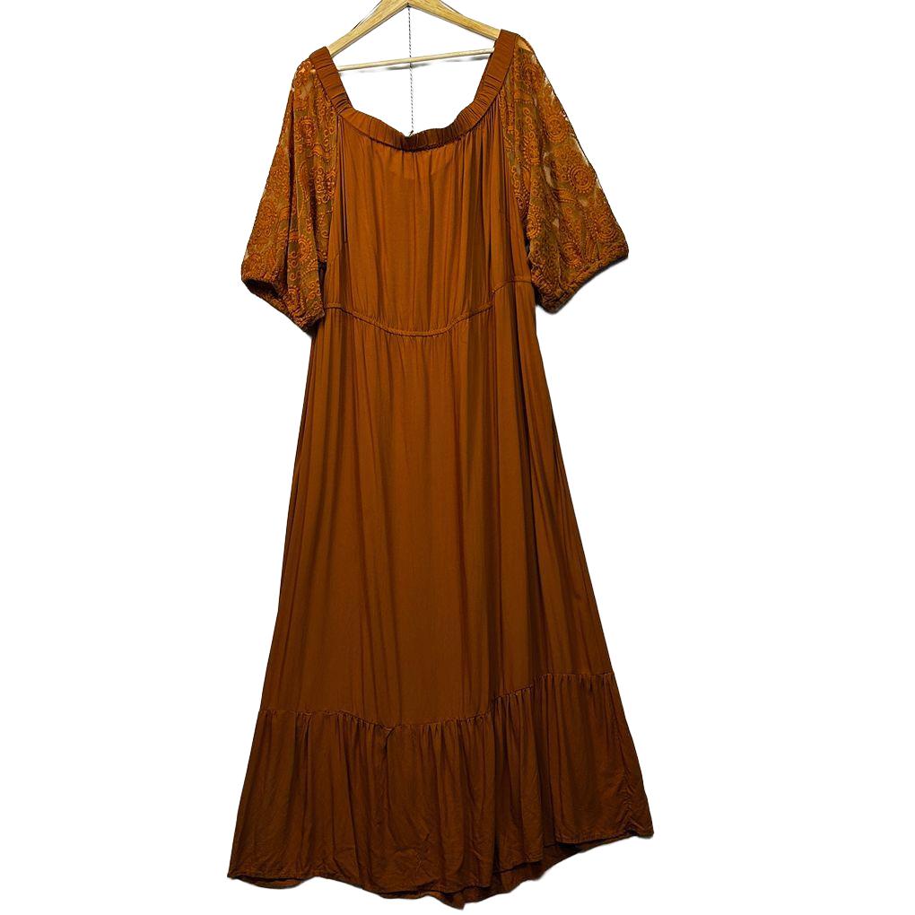 Autograph Lace Sleeve Plus Size Maxi Dress - Size 26