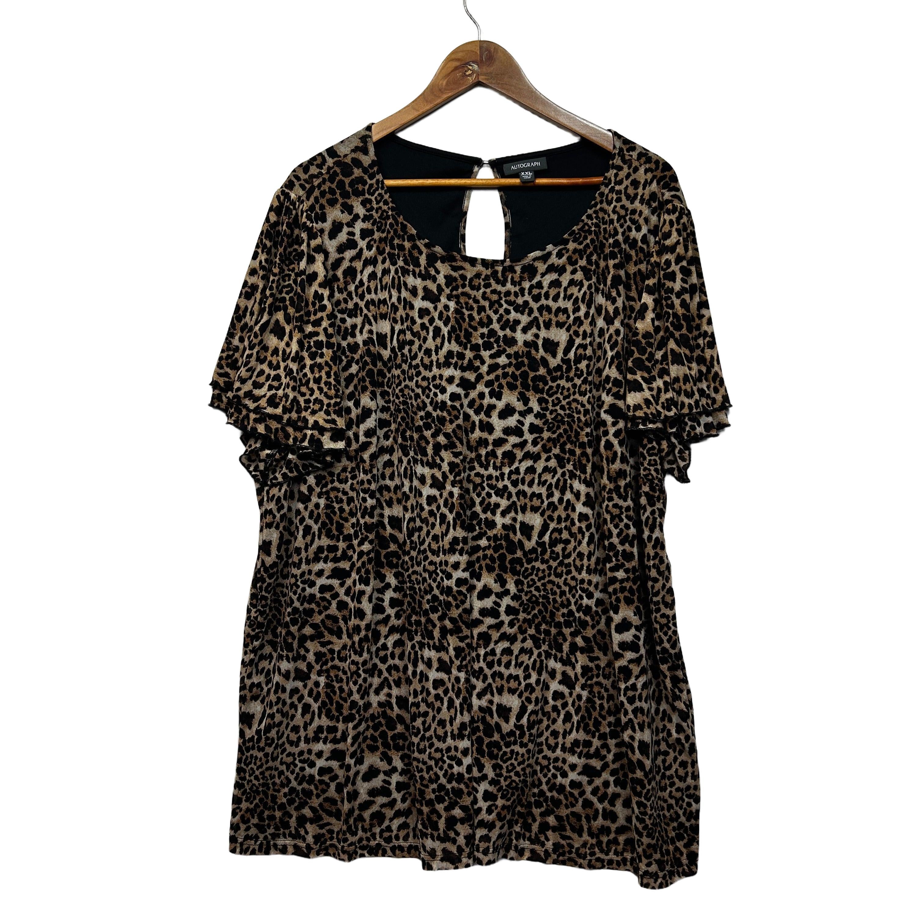 Autograph Leopard Print Plus Size Top - Size 2XL/24