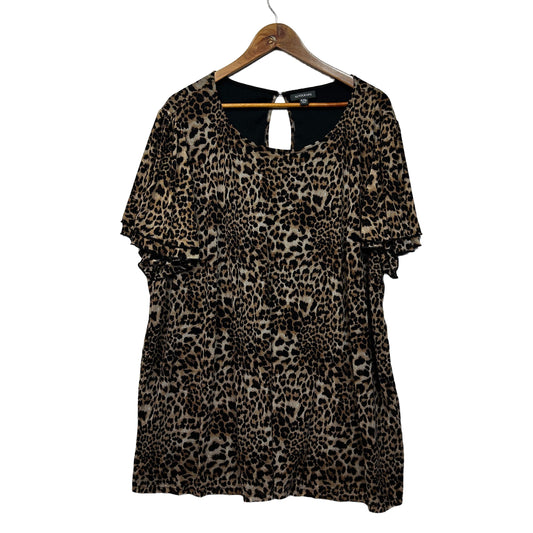Autograph Leopard Print Plus Size Top - Size 2XL/24