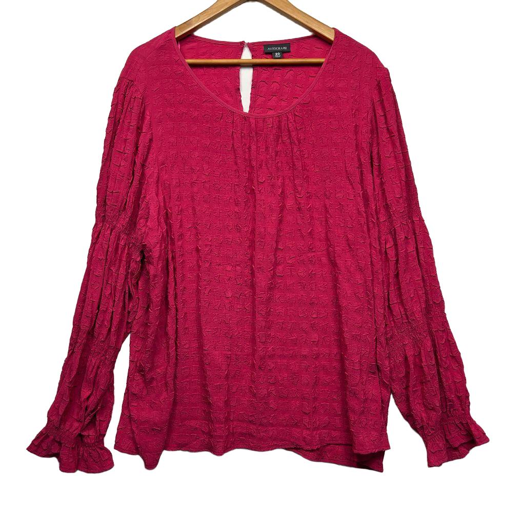 Autograph  Long Sleeve Pink Top - Size 20