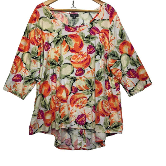Autograph Multicoloured Floral Top - Size 18