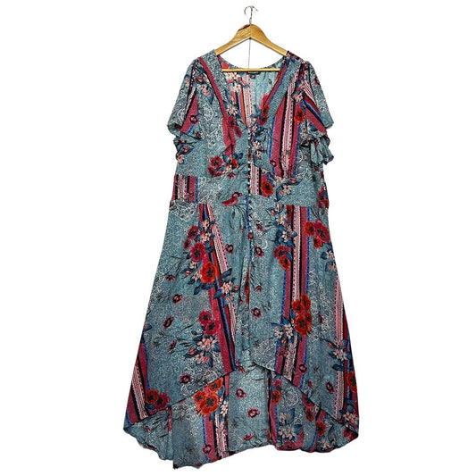 Autograph Multicoloured Plus Size Maxi Dress - Size 20