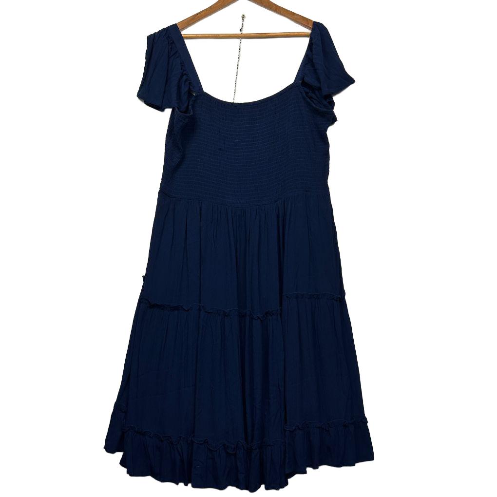 Autograph Navy Midi Dress - Size 22