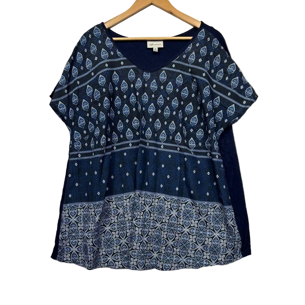 Autograph Navy Paisley Top - Size 18