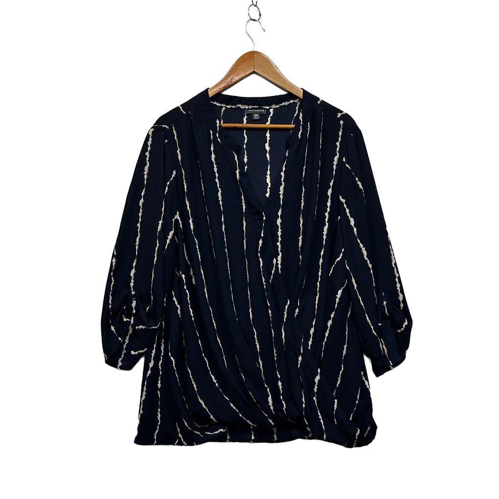 Autograph Navy Plus Size Top - Size 20