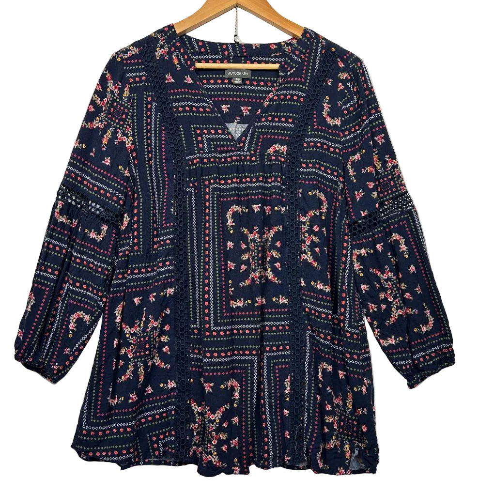 Autograph Navy Top- Size 16