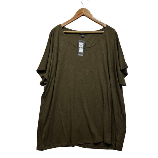 Autograph Olive Plus Size Linen Top - Size 26
