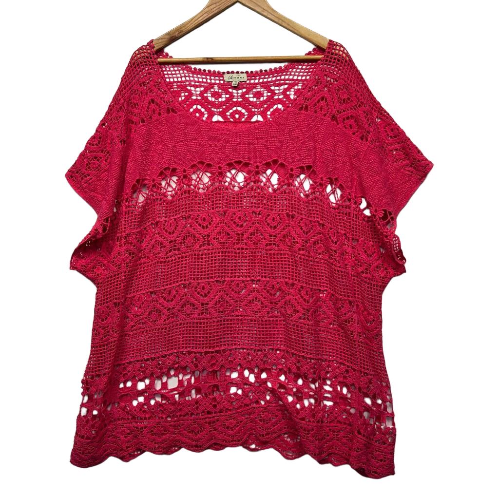 Autograph Pink Crochet Top - Size 26
