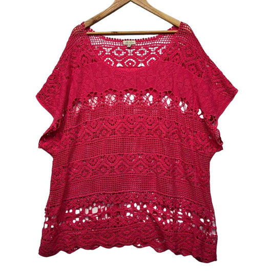 Autograph Pink Crochet Top - Size 26