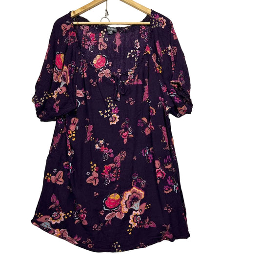 Autograph Purple Floral Top - Size 22