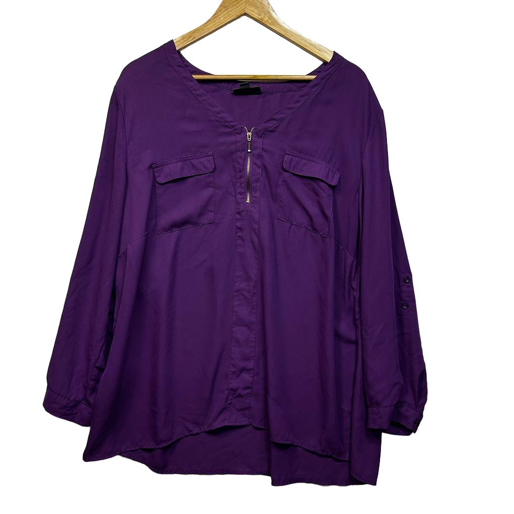 Autograph Purple Plus Size Top - Size 18