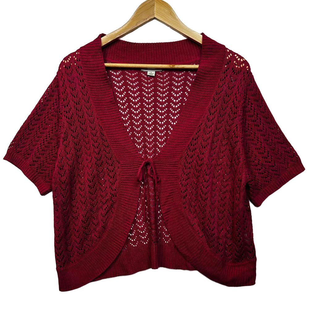 Autograph Red Plus Size Knit Cardigan - Size L/20