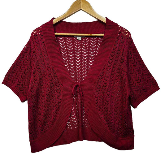 Autograph Red Plus Size Knit Cardigan - Size L/20