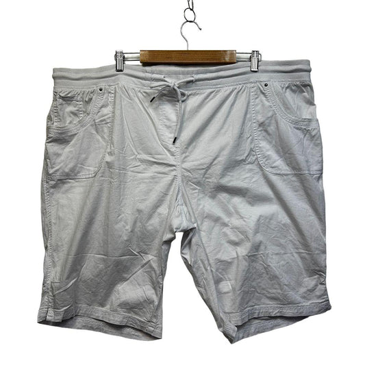 Autograph White Cotton Shorts - Size 22