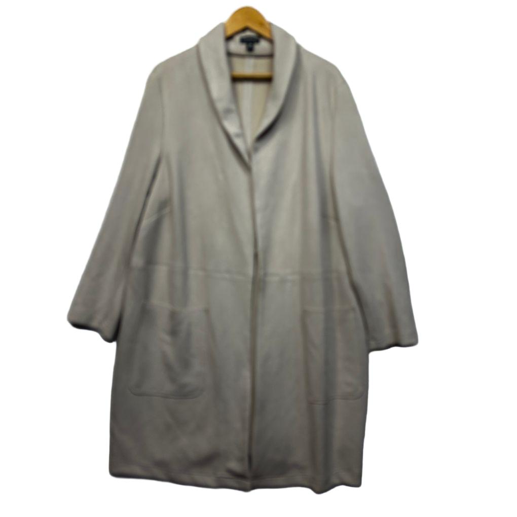 Autograph Beige Longline Coat - Size 18