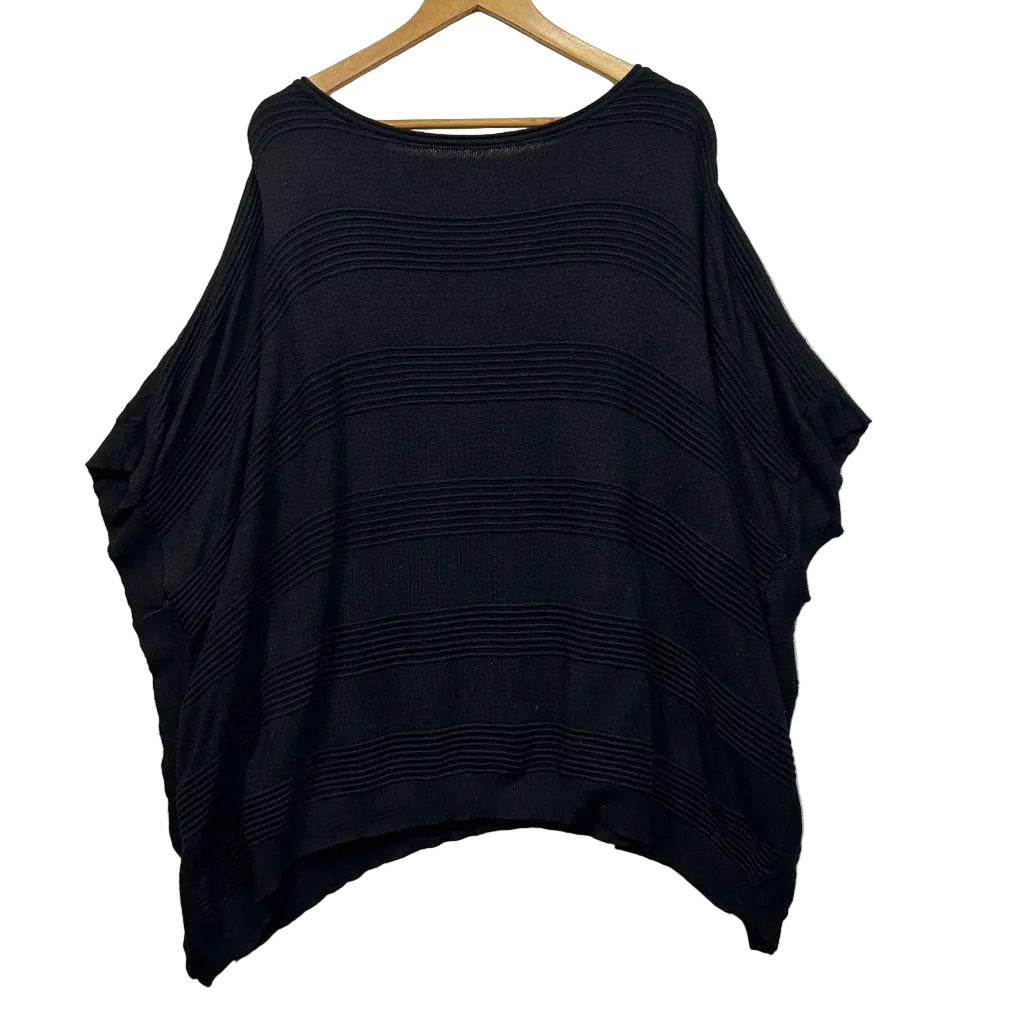 Autograph Black Knit Poncho Top - Size 18/20/22