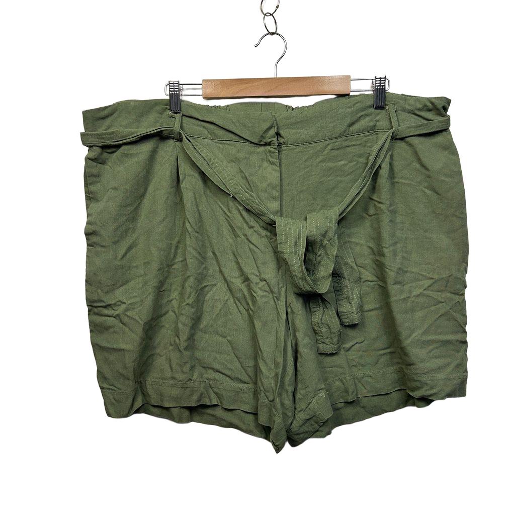 Autograph Khaki Linen Shorts - Size 26