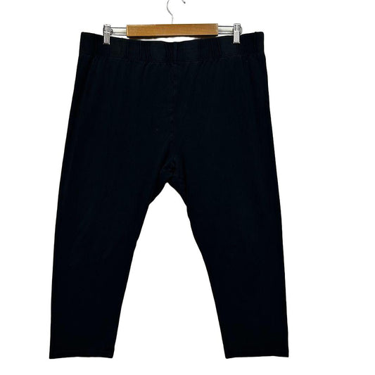 Avella Black Cotton Legging Pants - Size 22
