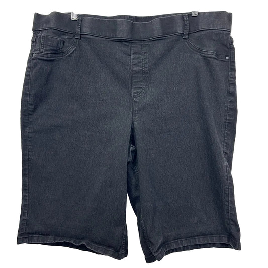 Avella Black Cotton Shorts - Size 24