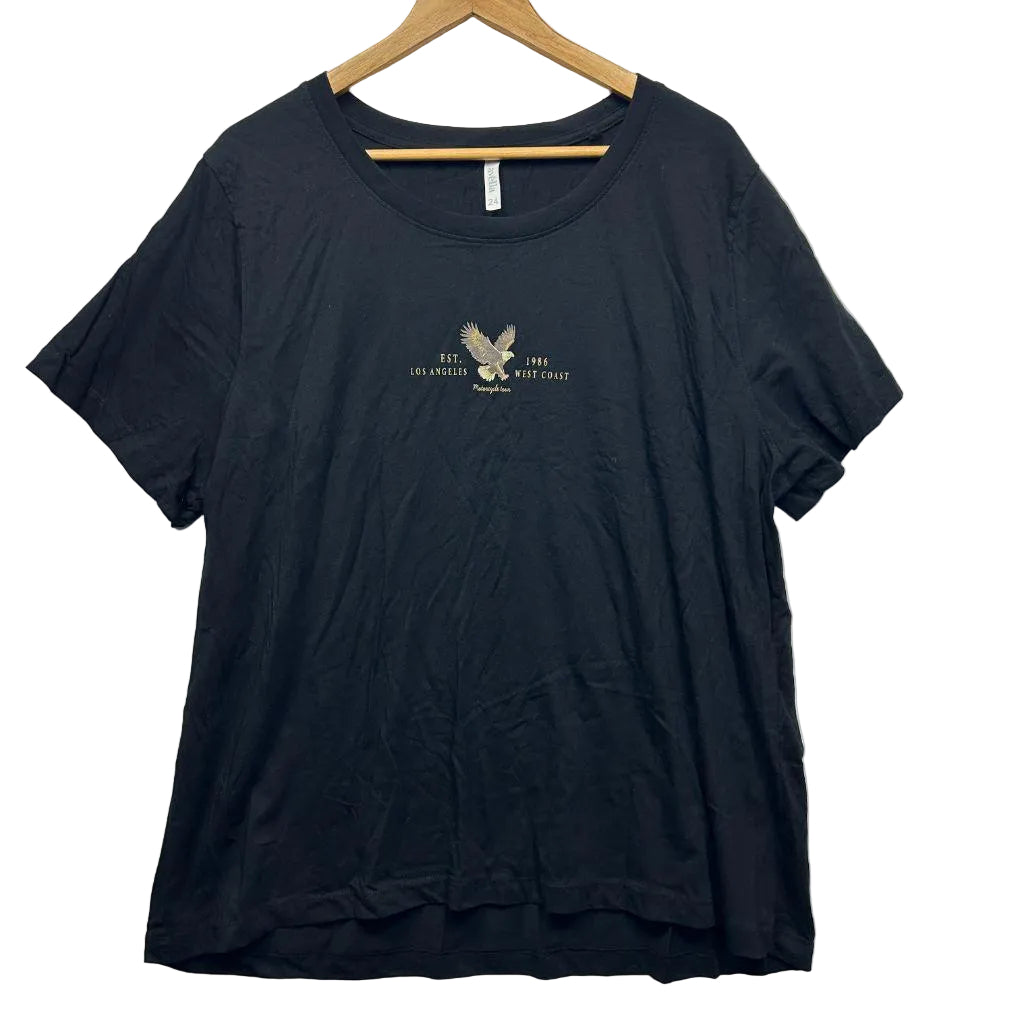 Avella Black Cotton T-Shirt - Size 24