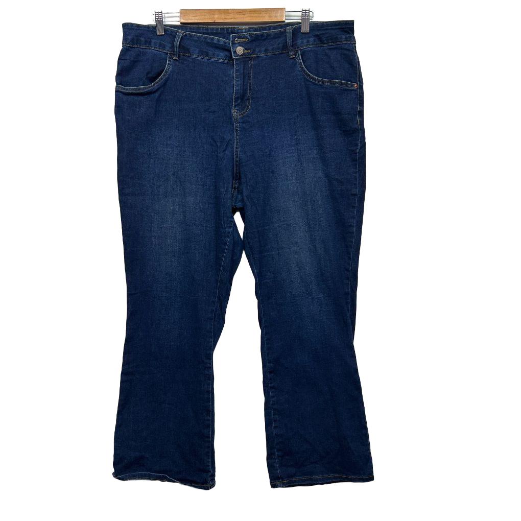 Avella Blue Cotton Jeans - Size 18