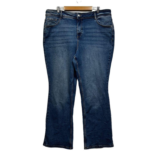 Avella Blue Plus Size Bootcut Jeans - Size 22