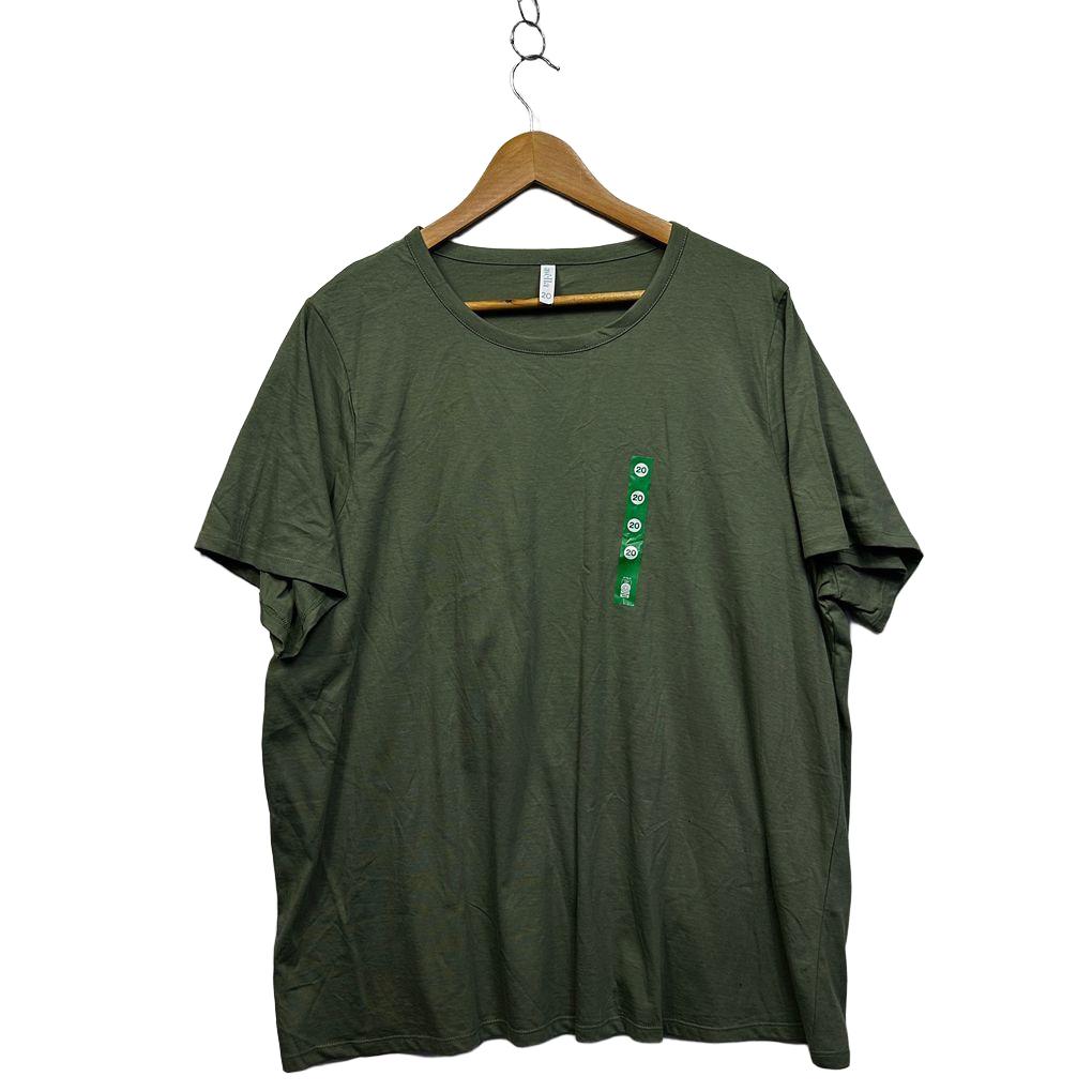 Avella Green Plus Size Cotton T-Shirt - Size 20