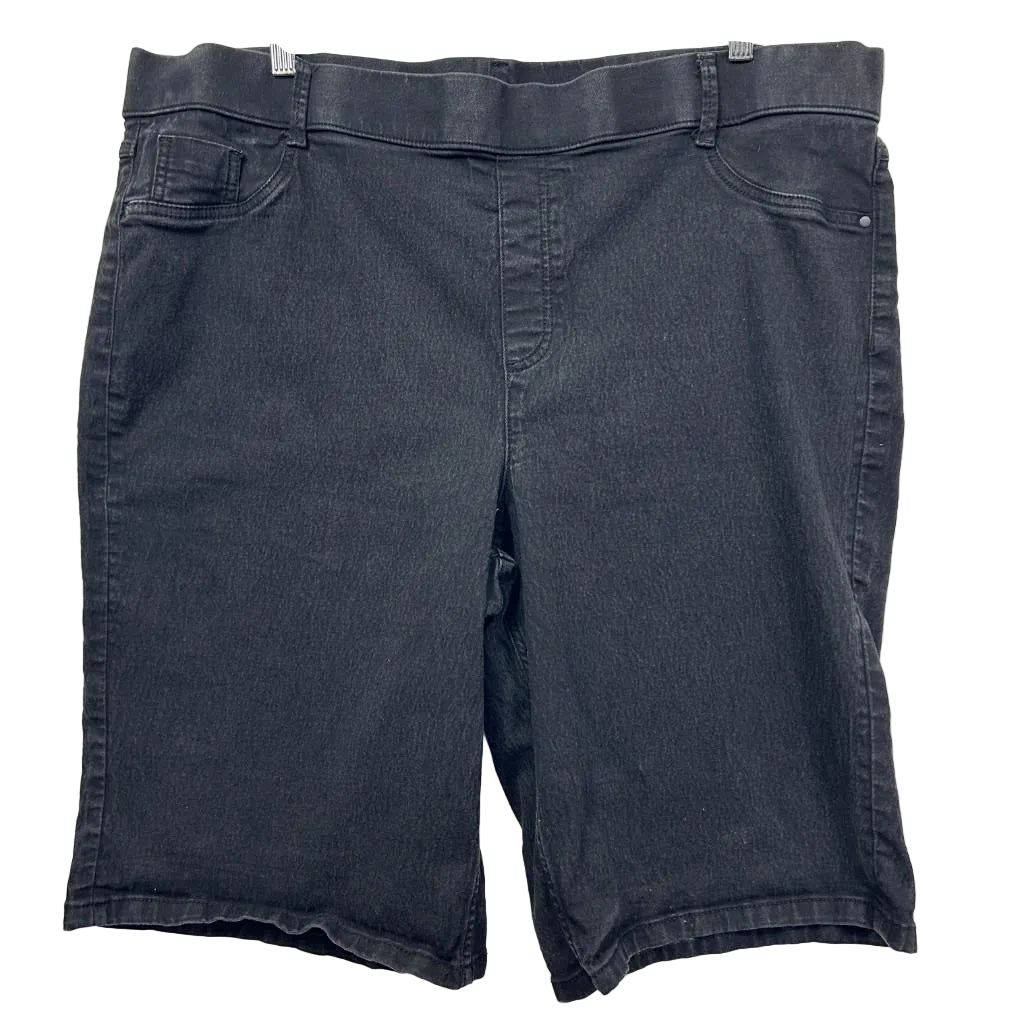 Avella Black Cotton Shorts - Size 24