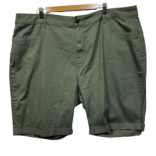 Avella Khaki Plus Size Cotton Shorts - Size 26