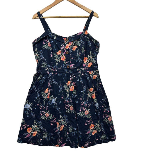 Avella Navy Floral Dress - Size 18