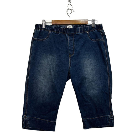 Basics By Threadz Blue Capri Cropped Denim Pants - Size L