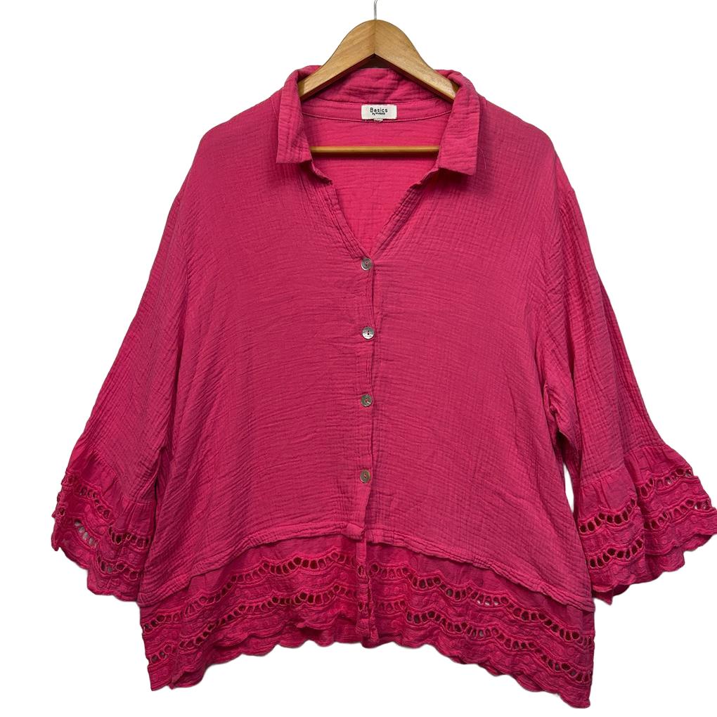Basics by threadz Pink Cotton Top - 16/18