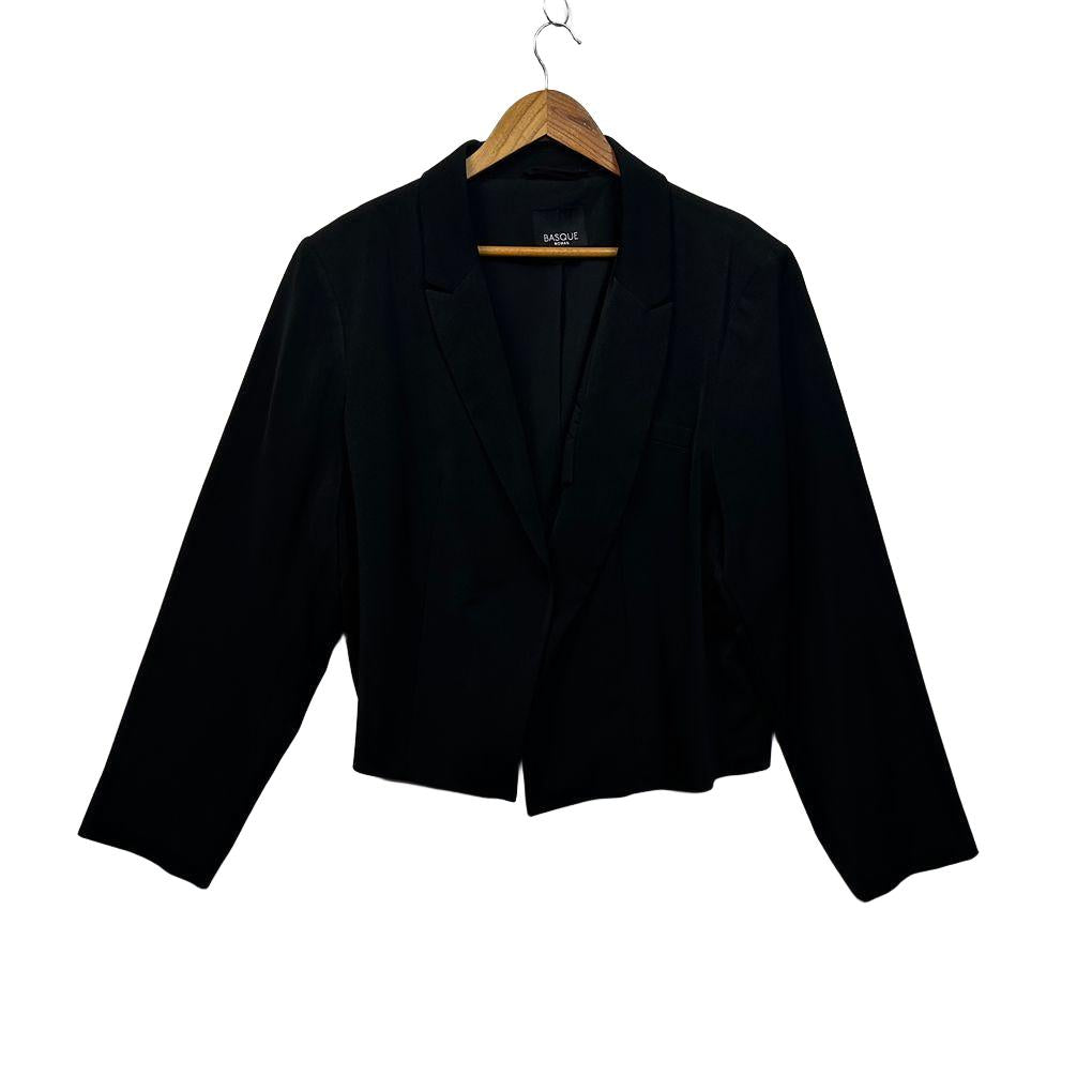 Basque Black Plus Size Blazer - Size 22W