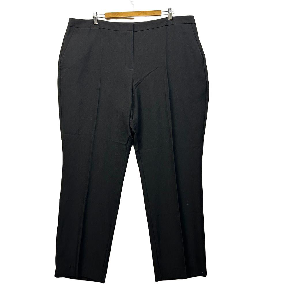 Basque Black Straight Leg Pants - Size 22W