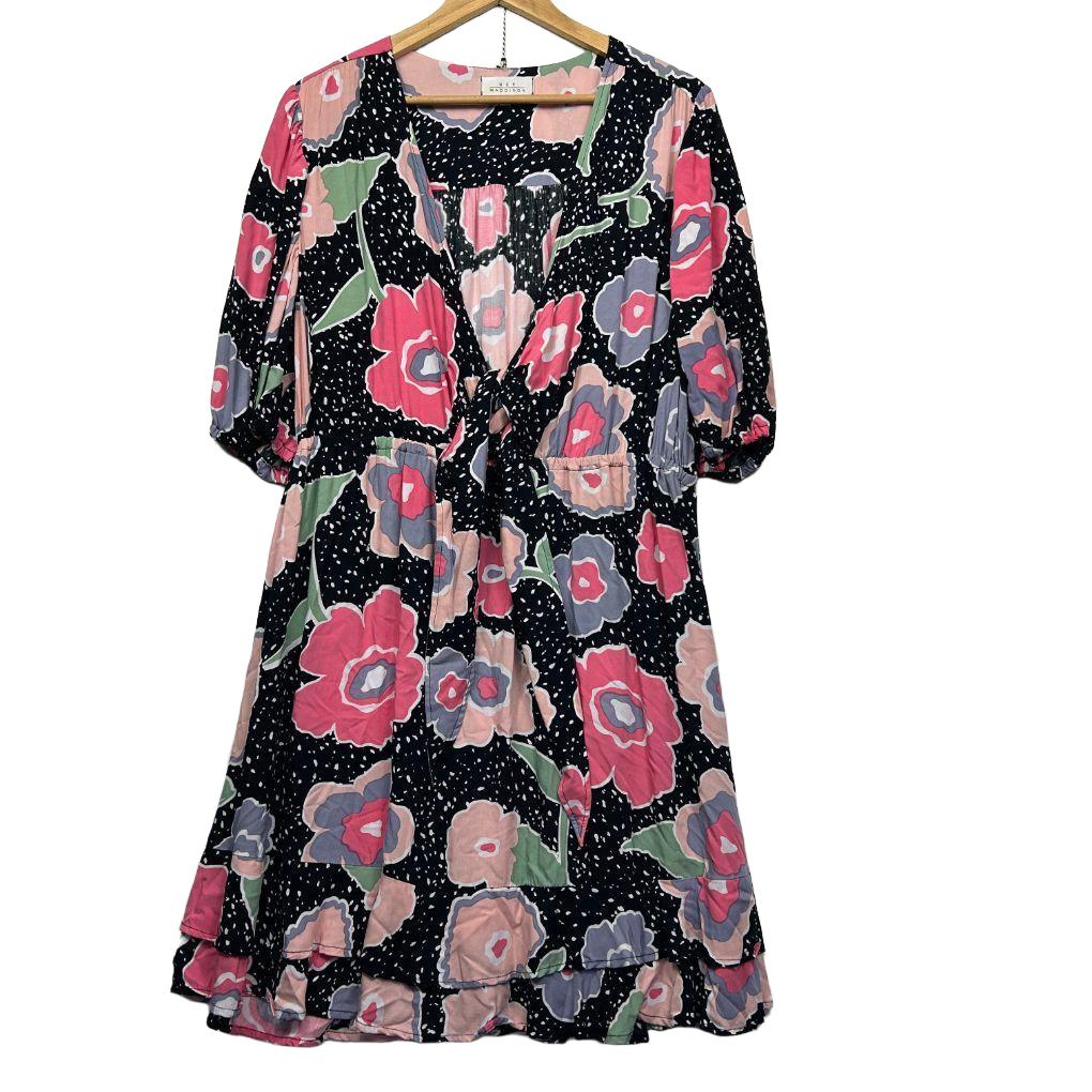Bee Maddison Floral Dress - Size 16