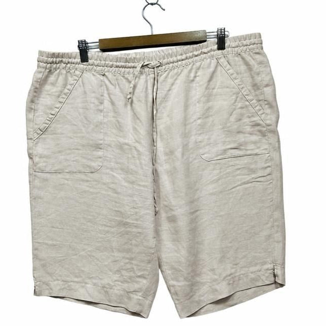 W.Lane Beige Linen Shorts - Size 18