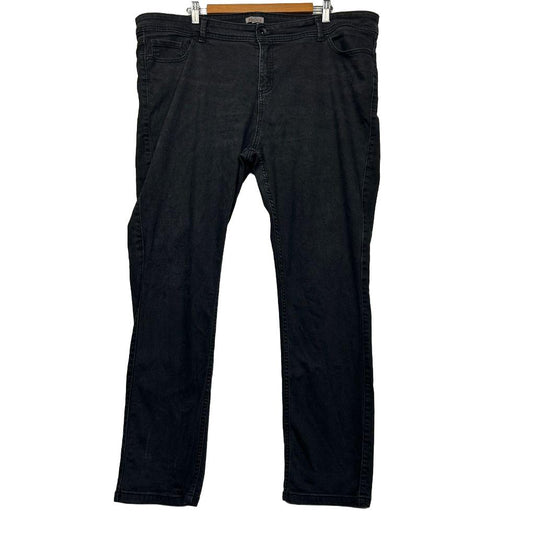 Belle Curve Black Cotton Jeans - Size 20