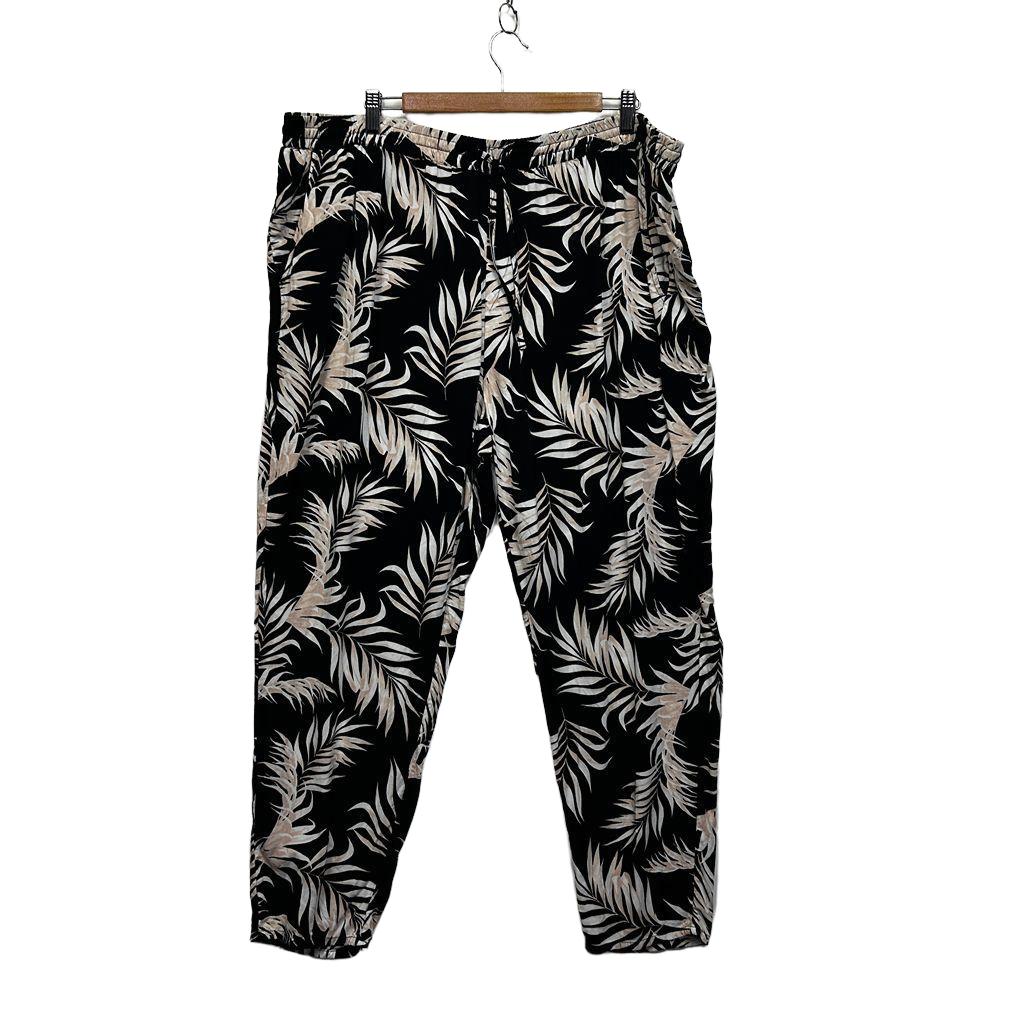 Belle Curve Black Plus Size Floral Pants - Size 20